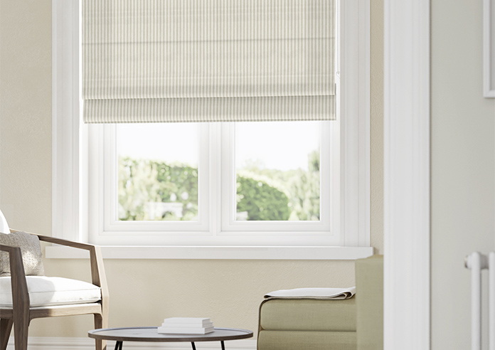 Emily Bond Oscar Stripe, Linen - Roman Blind - Image 5